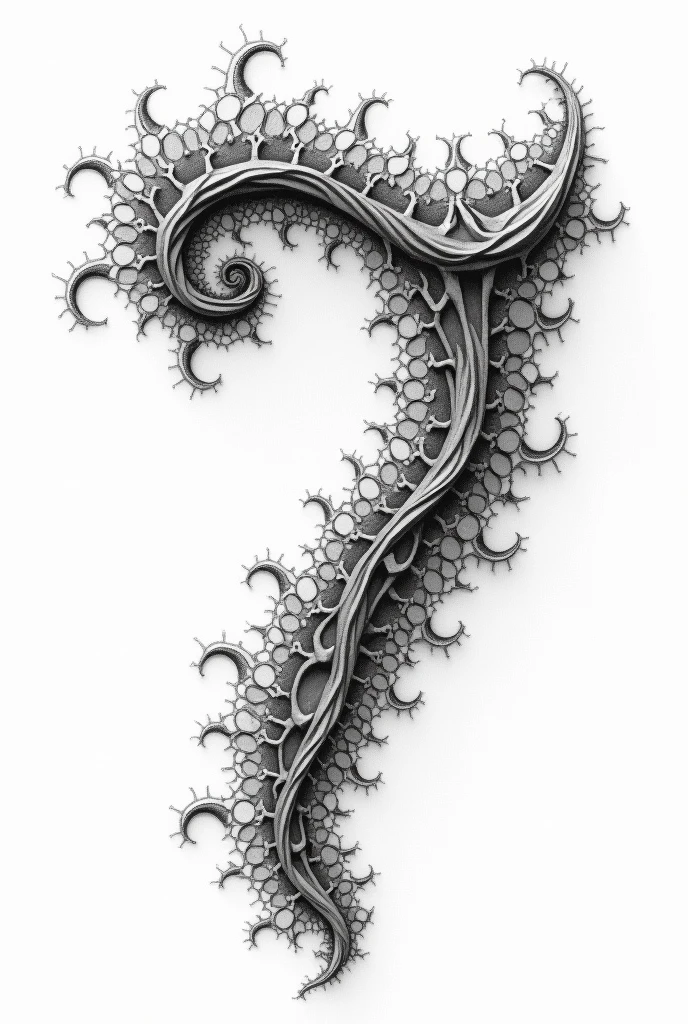 Using number 7 make a Fractals sketch drawing unique idea that no one did sketch it that you can sell