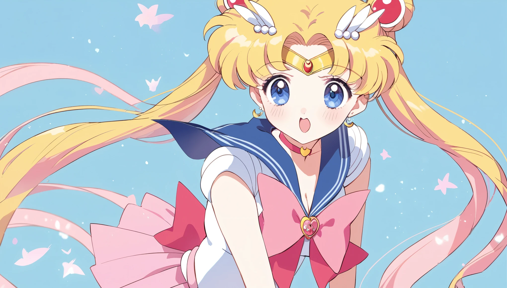 Tsukino Usagi,Sailor Moon , Pink pastel whimsical