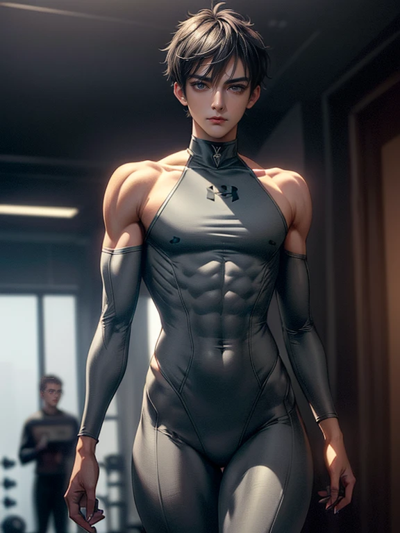 (RAW photo), (Realistic), (photo-realistic), ultra high resolution, masterpiece, highest quality, portrait, facial portrait, perfect lighting, detailed lighting, dramatic shadow, ray tracing, ((1 Asian boy with perfect figure)), 15 years old, feminine face boy, Extremely beautiful, Excellent figure, bus stop, upper body, (((looking at viewer:1.5))),