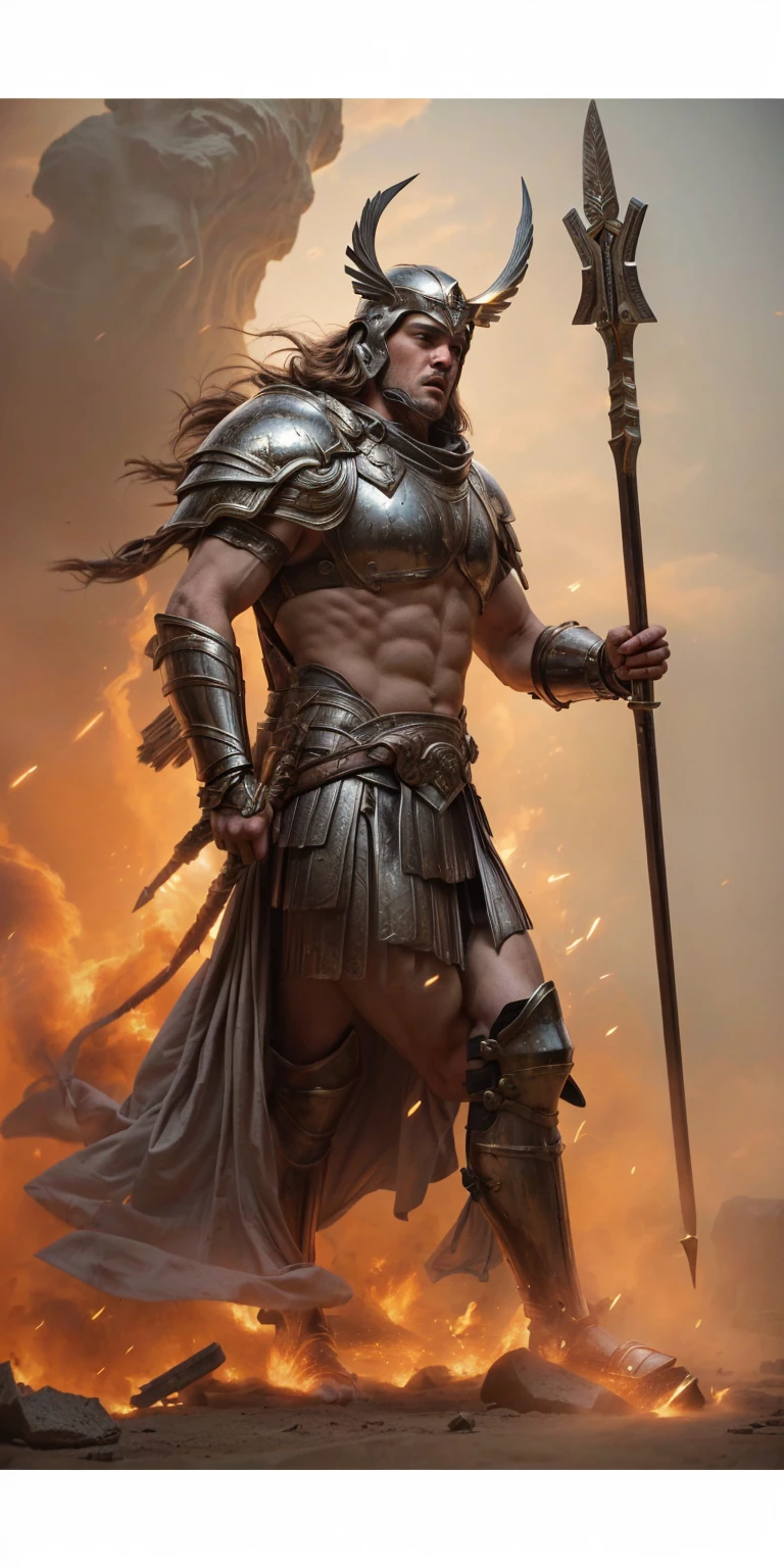 ((a strong, blond man,full body)), ((Looking at camera)), ((long blond hair, Sculptural body )), ((manly and well-defined face)), beauty of an angel, God of beauty, broad and strong chest, muscular and well-defined legs, thick cheeks, shirtless, ((wearing a tiny Spartan toga)), ((holding a sword)), sexy and hot man, a guardian, ((in the background cave with waterfalls of water, with sunlight entering through the cracks, cave with diamonds and rubies through which portals to another dimension open)), God of the Sea, God of the Ocean, Luthien, art of god, god of greek mythology, god of the moon, god of love and peace, beautiful god, mythology of the god of the earth, the god eros, a stunning portrait of a god, Frank Kelly Freas, Karol Bak style, ((beautiful face)), ultra definition, best quality