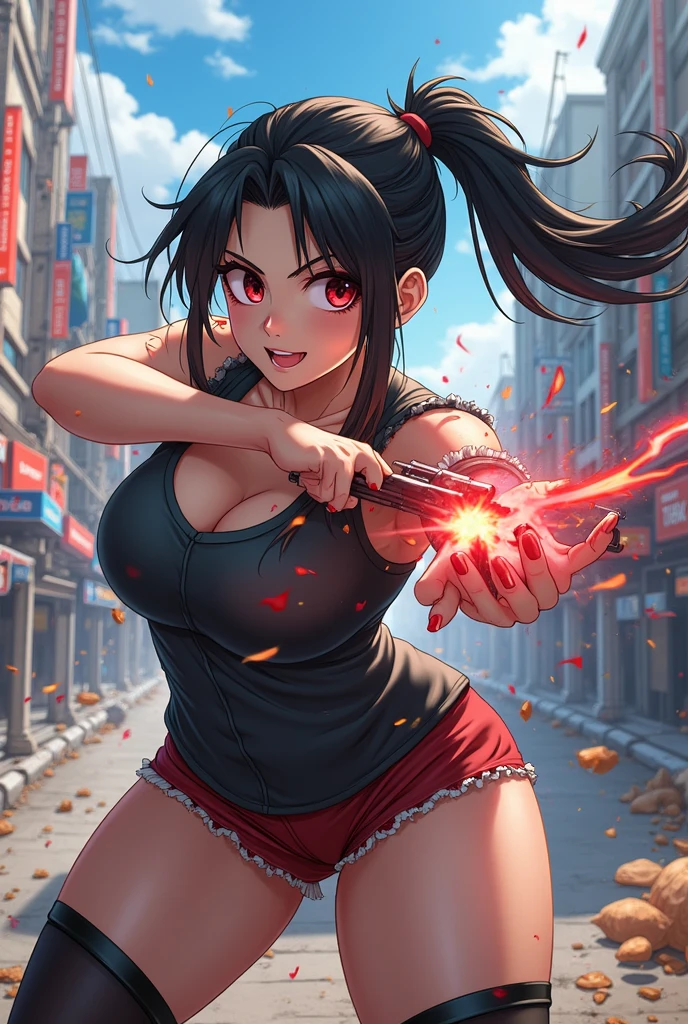 (((Boa Hancock))), ((one piece art style)), ((harley quenn outfit)), ((blood in the body)), ((wide hips)), (((Ripped clothes))), ((((torn clothes)))), ((facing)), ((surprised face)), ((Smile)), ((((big breasts)))), ((((body wet)))), ((cyberpunk background scenery with cars)), ((dynamic pose)), ((funny pose)), ((((expression of pleasure)))), ((hot wet)), ((face with excited expression)), ((model pose))), ((expression of naughty)), (((huge female reproductive organ))), ((smile)), ((fighting pose)), ((wide square)), ((background scenery a cyberpunk street with futuristic cars)), ((((totally torn clothes)))), (((huge lips of female reproductive organ))), ((joker makeup))