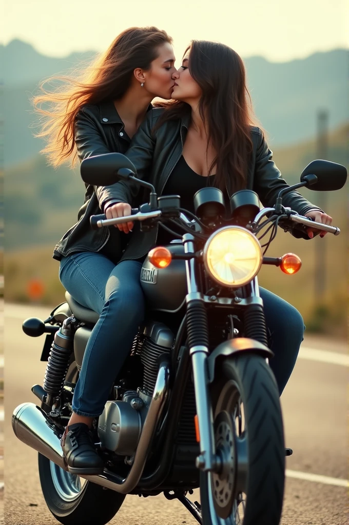 Measure a man having sex on a motorcycle. realisitic
