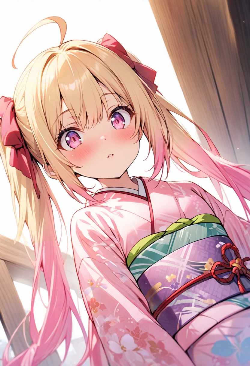 Anime painting,In the woods at a night festival, a blonde girl with twin tails wearing a pink floral yukata is forced by a man、Being raped with creampie,Highest quality,masterpiece,(((1man and 1girl,having sex))),A young and is violently raped and cums inside her, crying and screaming.,Obvious flat chest,Visible genitalia,Tears flowing,Her clothes are in disarray and her breasts are visible,A young girl spreads her legs wide in an M-shape