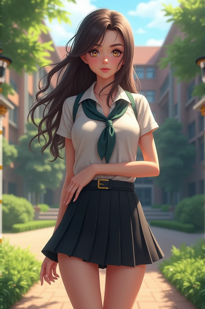 (masterpiece, best quality),1girl, beautiful face, <lora:bike_shorts_wo_bike:1> bkshrt, bkshrtus, short skirt, wind lift, pleated skirt,