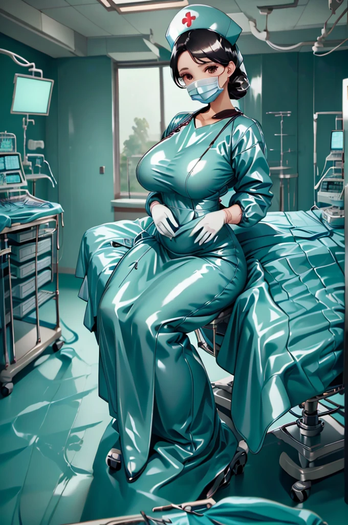 nurse uniform,hospital, latex nurse suit,nurses,busty,elbow gloves,labcoat,black hair woman,red eyes , gigantic ,medical instruments,asian nurse,two nurses,speculum,examination room,oversize ,big ass ,strap on, lay on table ,legs spreaded,giving birth,gyno chair , dentist,Milf,latex,red uniform,oversize breasts,diaper