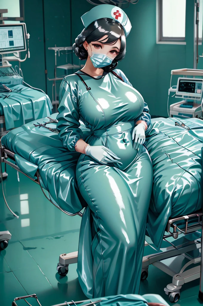 nurse uniform,hospital, latex nurse suit,nurses,busty,elbow gloves,labcoat,black hair woman,red eyes , gigantic ,medical instruments,asian nurse,two nurses,speculum,examination room,oversize ,big ass ,strap on, lay on table ,legs spreaded,giving birth,gyno chair , dentist,Milf,latex,red uniform,oversize breasts,diaper