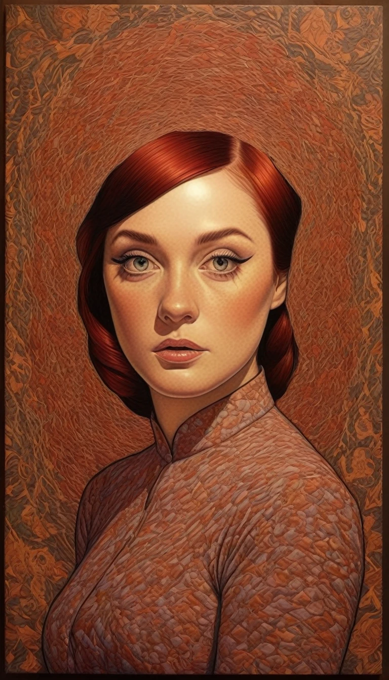 1 beautiful girl, (Strange but very beautiful:1.4),(masterpiece, Best Quality:1.4), Woven Art,((Eric Madigan Hextile Page)),illustration,drawing,overview,bold overview,Tattoo Design ,Alex Gross Style Page、Surreal、Full Color、Deep Shadows、Best Quality