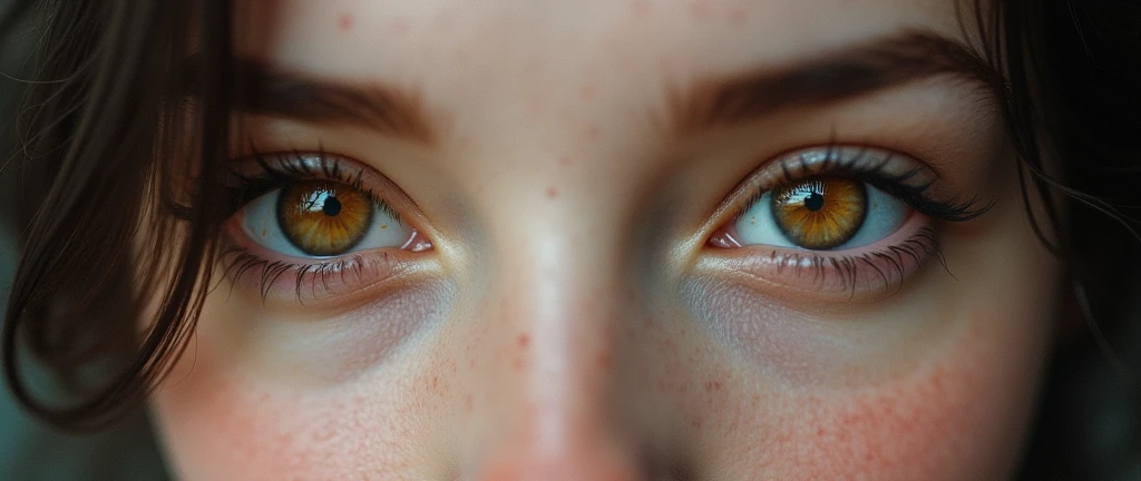 (macro photo of eyes:1.4), two eyes, realistic cartoon, a 20 yo girl, shining brown hair, perky, laughing, (freckles:1.2), bokeh, soothing tones, muted colors, high contrast, hyperrealism, soft light, sharp, (very detailed anatomy:1.2), perfect anatomy, very detailed eyes, <lora:realistic:0.6>, <lora:lora_perfecteyes_v1_from_v1_160:0.8> photo of perfecteyes eyes, perfecteyes eyes, magenta colored eyes, symmetric, only eyes visible