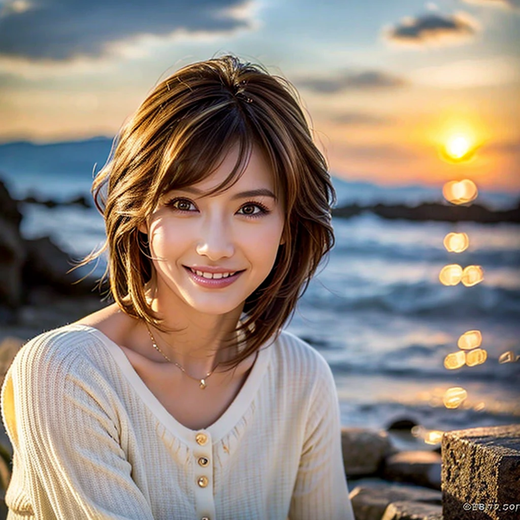 From one girl, young woman, Upper Body, (View your audience:1.3), (Women Suits),(Beautiful City, Beautiful sky background), 30-year-old woman,Natural skin color, (Mouth closed:1.2), (Center of chest), Floating Hair, Beautiful expression, Facial details, Detailed, Rainbow details, masterpiece, Highest quality, Realistic, Ultra-realistic, Very detailed, Perfect lighting, Written boundary depth, Shadow, High resolution, 