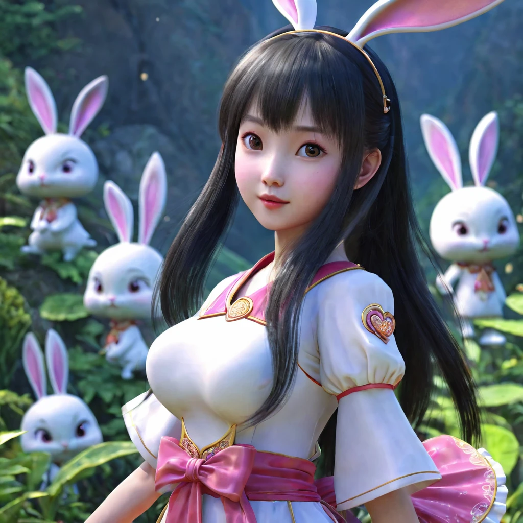 1 rabbit girl,Xiaowu,3D chinese animation,soul land