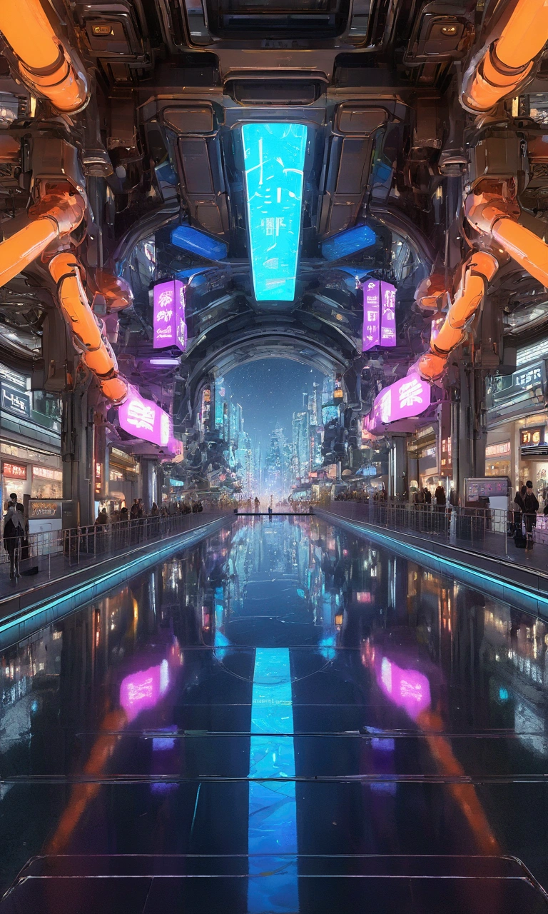 masterpiece, best quality, ultra-detailed, high resolution,High quality, high definition images, full HD, 8k,(Anime Style:1.3), Future City、mechanical life form