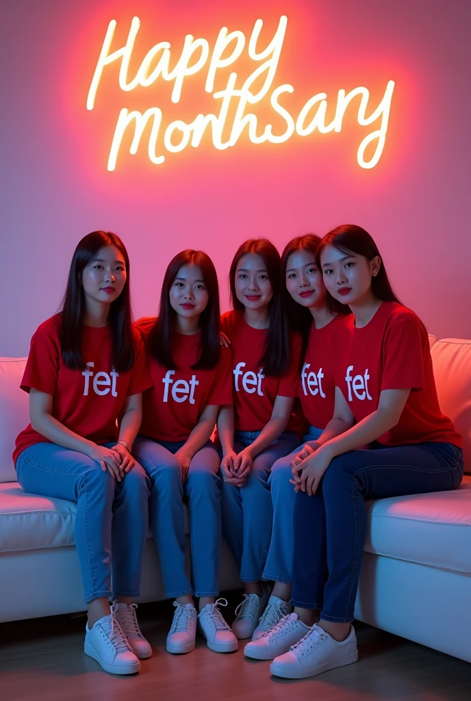 The screen displays a cheerful family photo