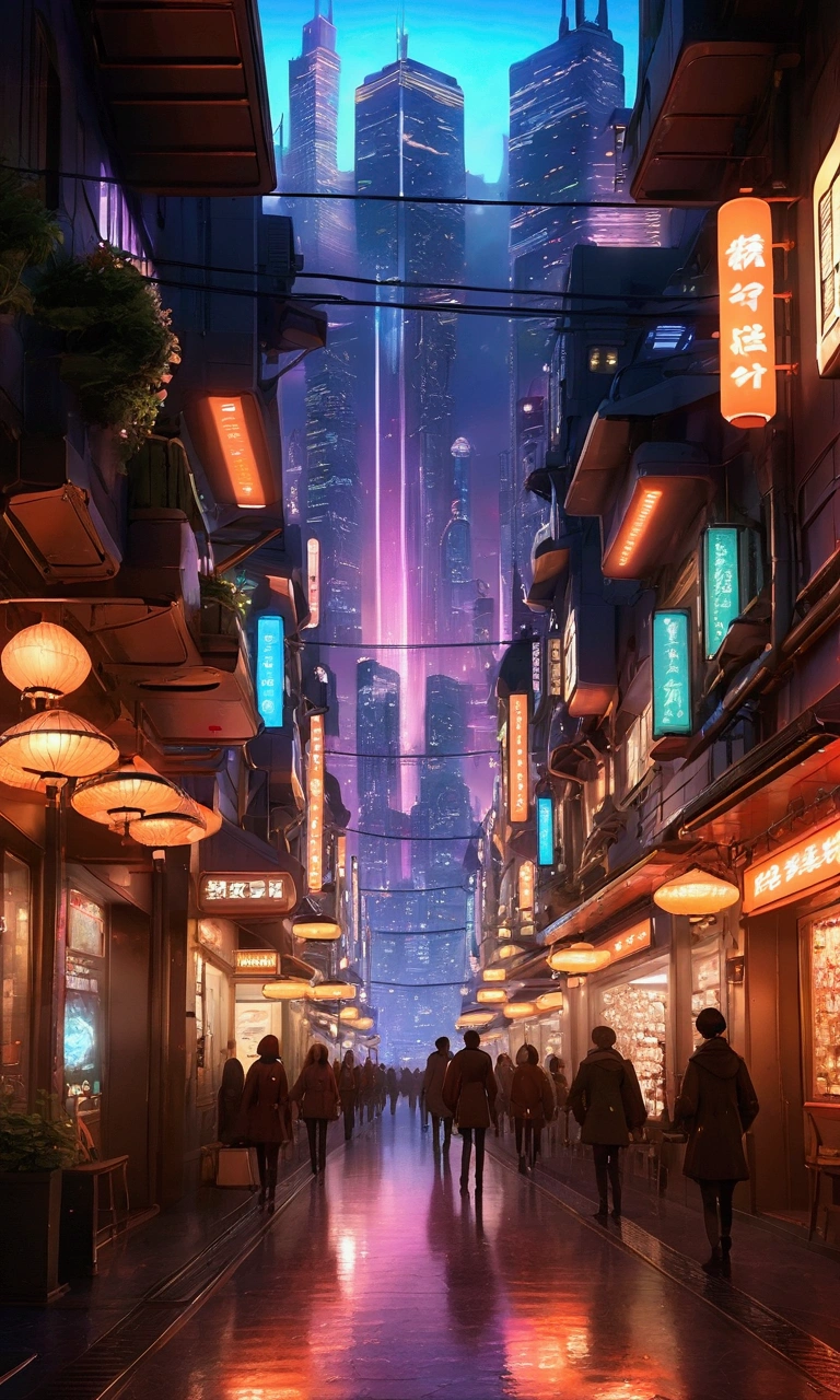 masterpiece, best quality, ultra-detailed, high resolution,High quality, high definition images, full HD, 8k,(Anime Style:1.3), Future City