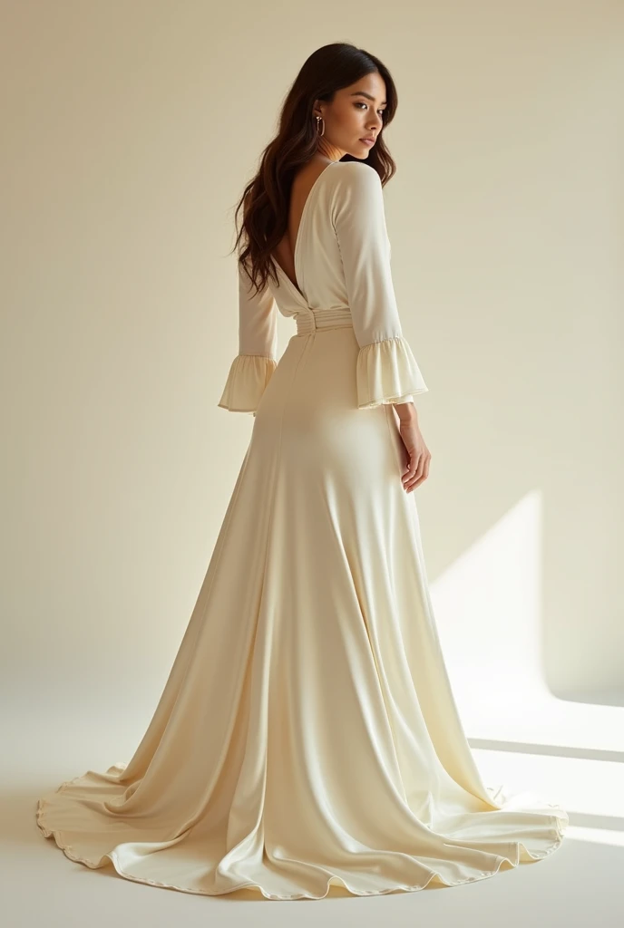 Long Dress white with piss stain