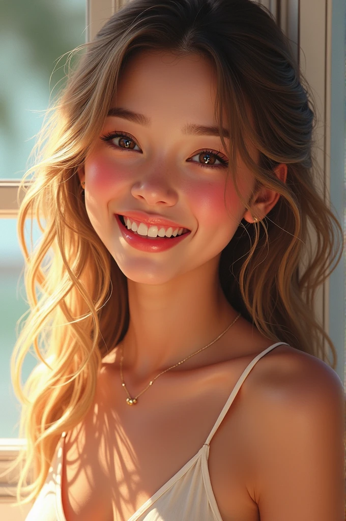 Dressed, (photo Realistic:1.4), (hyper Realistic:1.4), (Realistic:1.3), (Smoother lighting:1.05), (Improving the lighting quality of movies:0.9), 32K, One girl,25 year old girl, Realistic lighting, Backlight, Light on the face, Ray-tracing, (Bright light:1.2), (Improvement of quality:1.4), (Highest Quality Real Texture Skins:1.4), finely detailed eye, Detailed painted face, finely quality eye, (Tired, sleepy and satisfied:0.0), ((Face close-up)), bikini, Korean, (Enhance the mood of your body line:1.1), (Enhances the beauty of skin texture:1.1), (pink_compensate:1.3, eyeliner:1.22), デジタルレンダリングによる女性のeyeのクローズアップ, (perfect dark eyehadows:1.25), (detailed compensate on eye:1.2), iridescent eye, with professional compensate, (eyehadow:1.26), vibrant eye:1.2, ((Glamour, Paparazzi take pictures of her), (Very complicated and flashy street costumes), Attention to detail, double eyelid, Wear off-the-shoulder tops, Full Body Lesbian,((White shorthair)), ((brown_eye)), 16K, Ultra-high resolution, Very detailed, Volumetric, warm lighting,