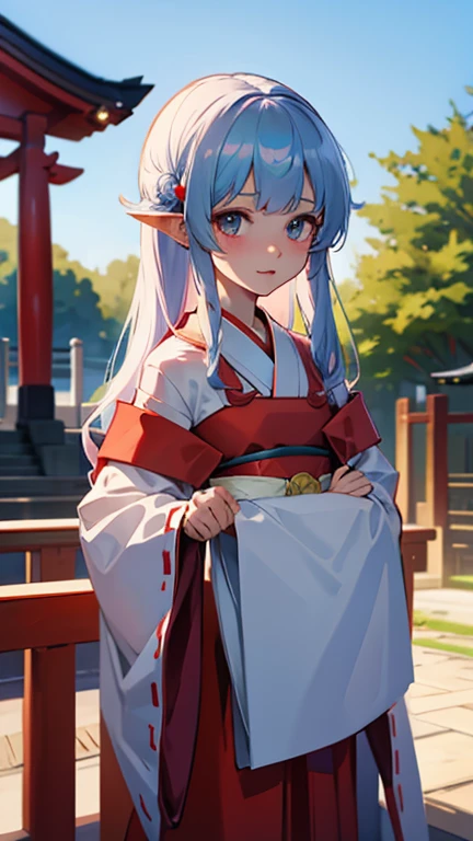 Cute shrine maiden girl