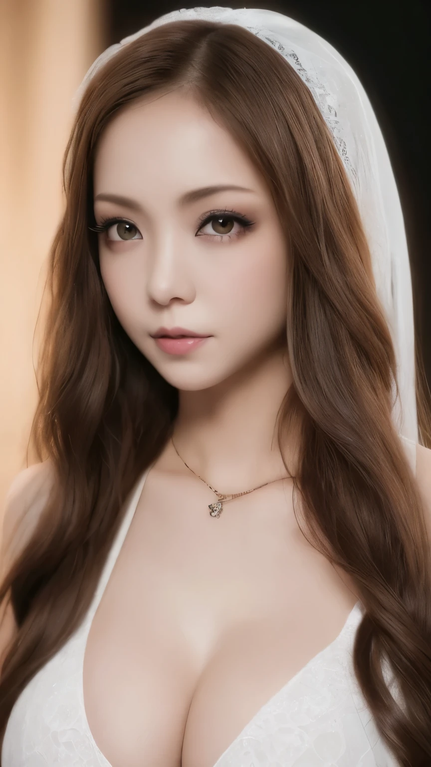 Tabletop、Close-up shot of face、(8k、RAW Photos、Best Quality、masterpiece: 1.2)、Gothic Makeup:1.4、Beautiful big brown eyes、Glowing White Skin、A very cute and very beautiful young woman、((Big Breasts:1.2))、Sexy bodysuits、Gorgeous necklace、Blurred black background:1.5、Photo Studio、Cinema Lighting、Professional Photographer