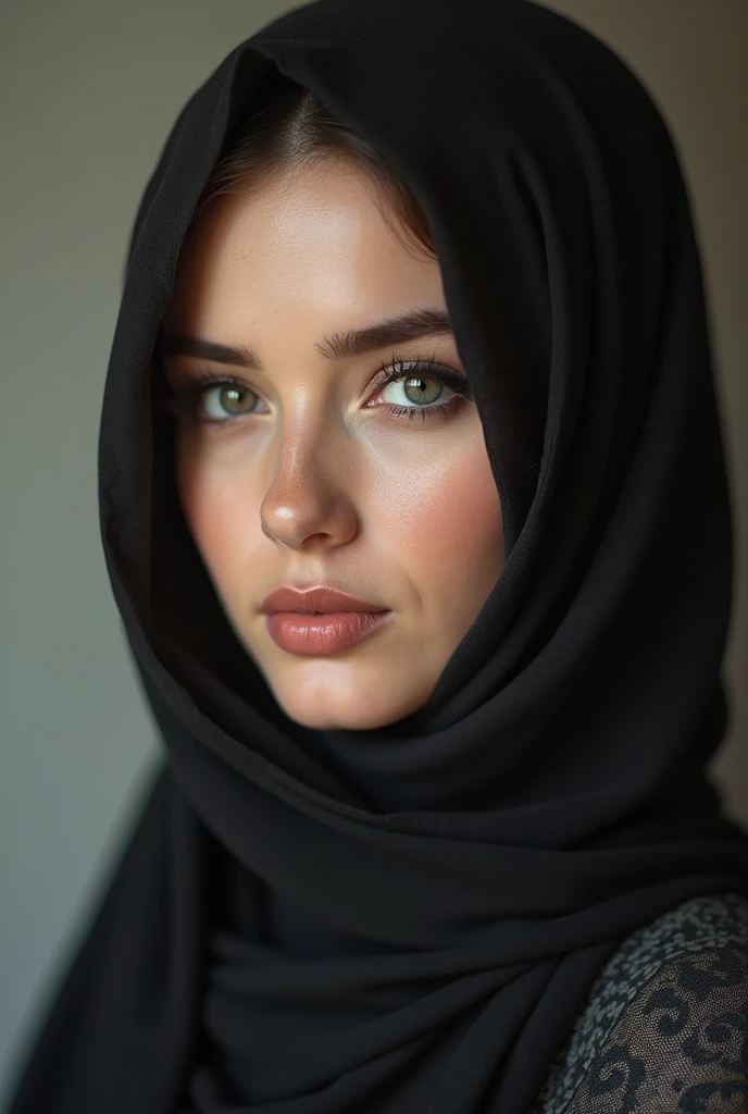 (photorealism:1.2), portrait of an afgahn woman wearing hijab, no chin dimple, not smiling, looking at camera, frontal view, UHD, 4K, very high detail, hyperrealistic