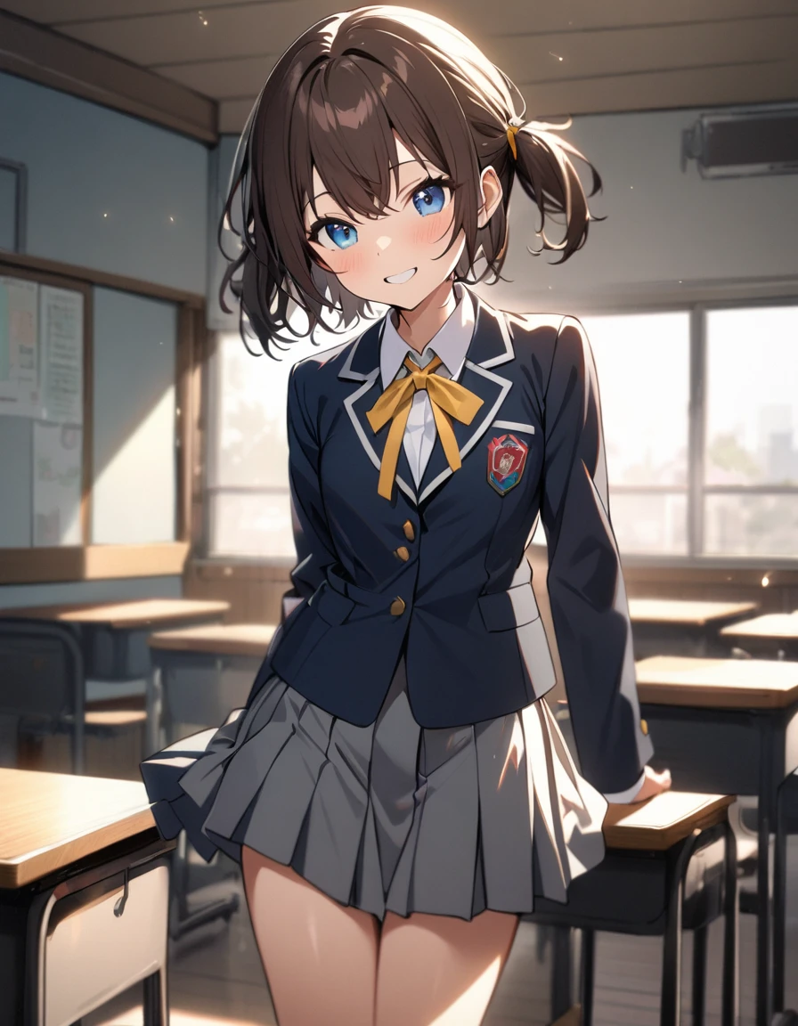 (Masterpiece、Highest quality、Very detailed、4K)、One Woman、high school student、Super short skirt、Panties