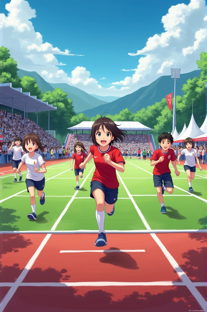 Japanese Track and Field Uniform Girls Cute Small Breasts