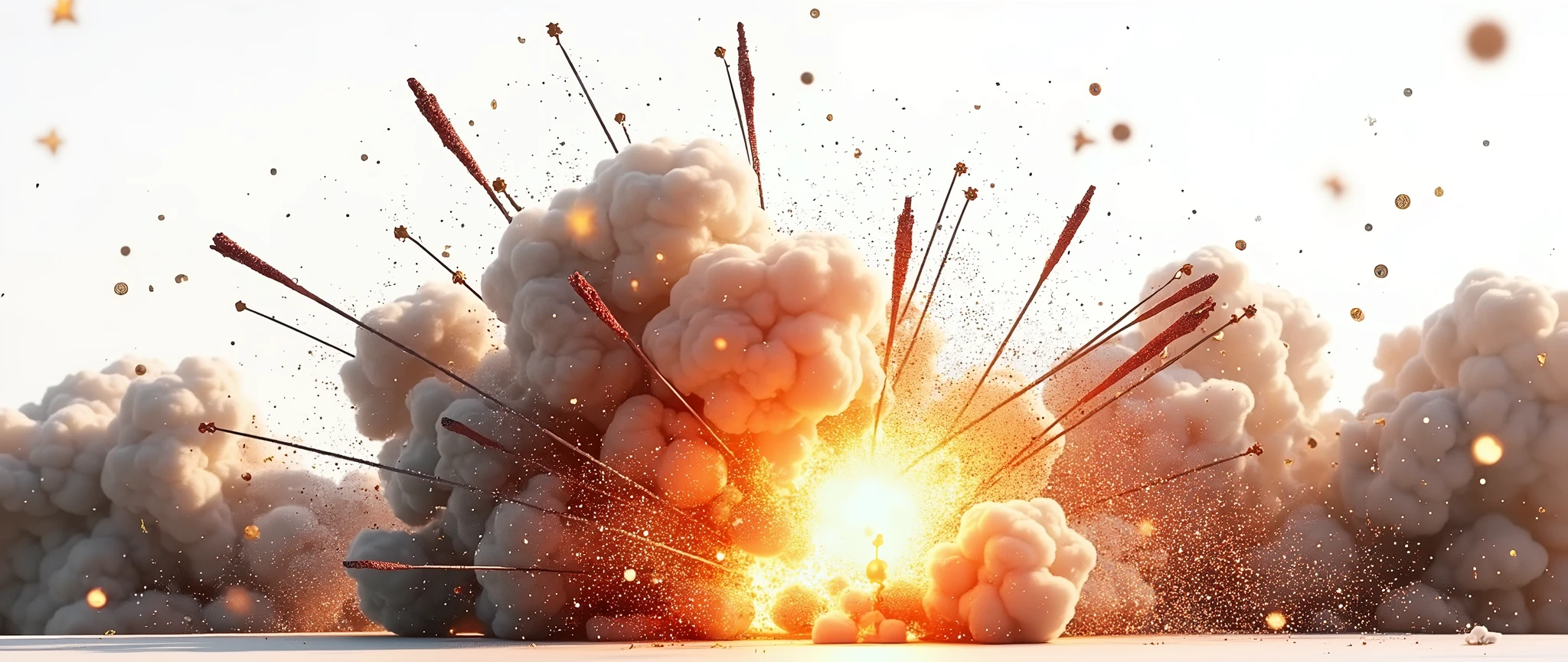 A punctured metal silindron releasing smoke vapor