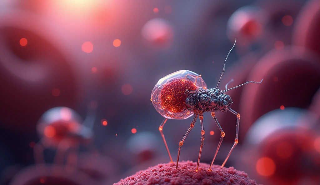Image of a superbug fighting an antibiotic