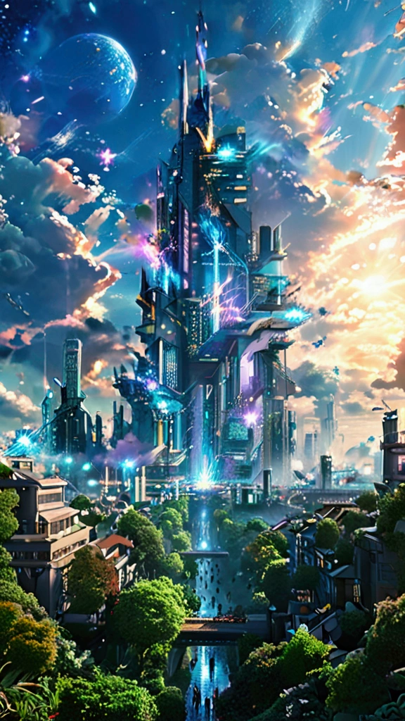 masterpiece, best quality, ultra-detailed, high resolution,High quality, high definition images, full HD, 8k,(Anime Style:1.3), Future City