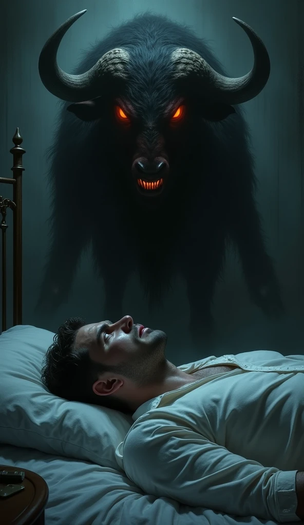 CARLOS IS SLEEPING AND HE PULLS HIS GHOST LEGS WITH A DEVIL&#39;S FACE