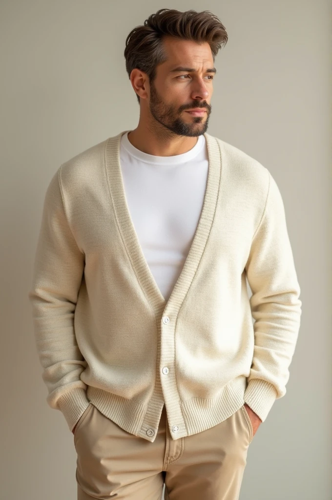 Homem jovial, rosto bonito,a pink sweater vest,roupa rosa,cabelo rosa,cabelo curto rosado,homem inocente mas sexy,olhos penetrantes,maxilar bem marcado,Jovial appearance (((HD detalhes)))
