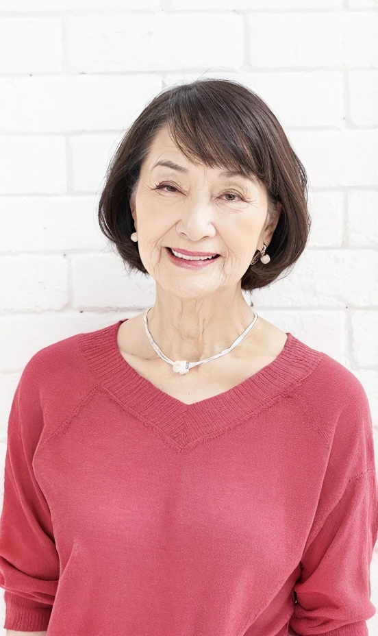 a very old woman with an extremely wrinkly face, very dry skin, heavy makeup, kissable lips, unconscious expression, drooping neck,  loose mouth, baldness and thinning,  white hair,  