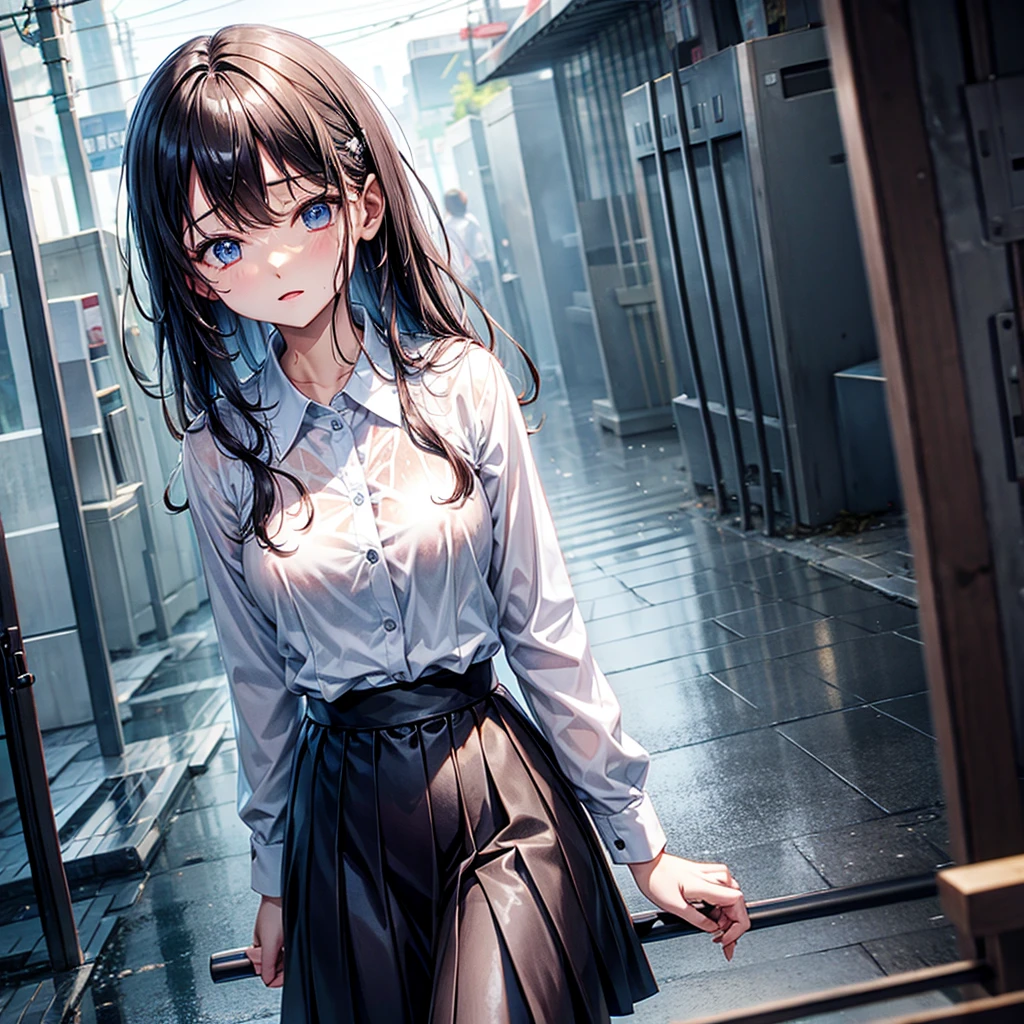 (((two person))), exceptional ,best quality ,(((two naked beautiful girls are talking side by side))), in school, wearing diaper and shoulder bag, crying face, tear,long socks, uniform ribbon (((all girl's naked breast))), (naked nipple), embarrasing face thin legs , embarrassing ,(((walking on school corridor))), (surrounded by many public view) ,cute eyes,2_girls,urine_stain,women,diaper,crotch stained