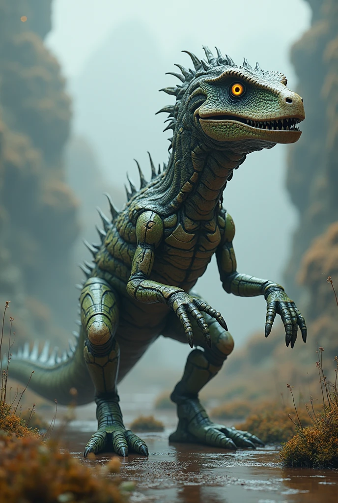 a glamorous dinosaur, photographic, high quality, 4k, 8k, hyperrealistic, extremely detailed, highly detailed, intricate details, studio lighting, professional photography, cinematic lighting, dramatic lighting, vivid colors, vibrant colors, dynamic pose, majestic, elegant, regal, powerful, prehistoric, fantasy, surreal, digital art, concept art, cinematic composition