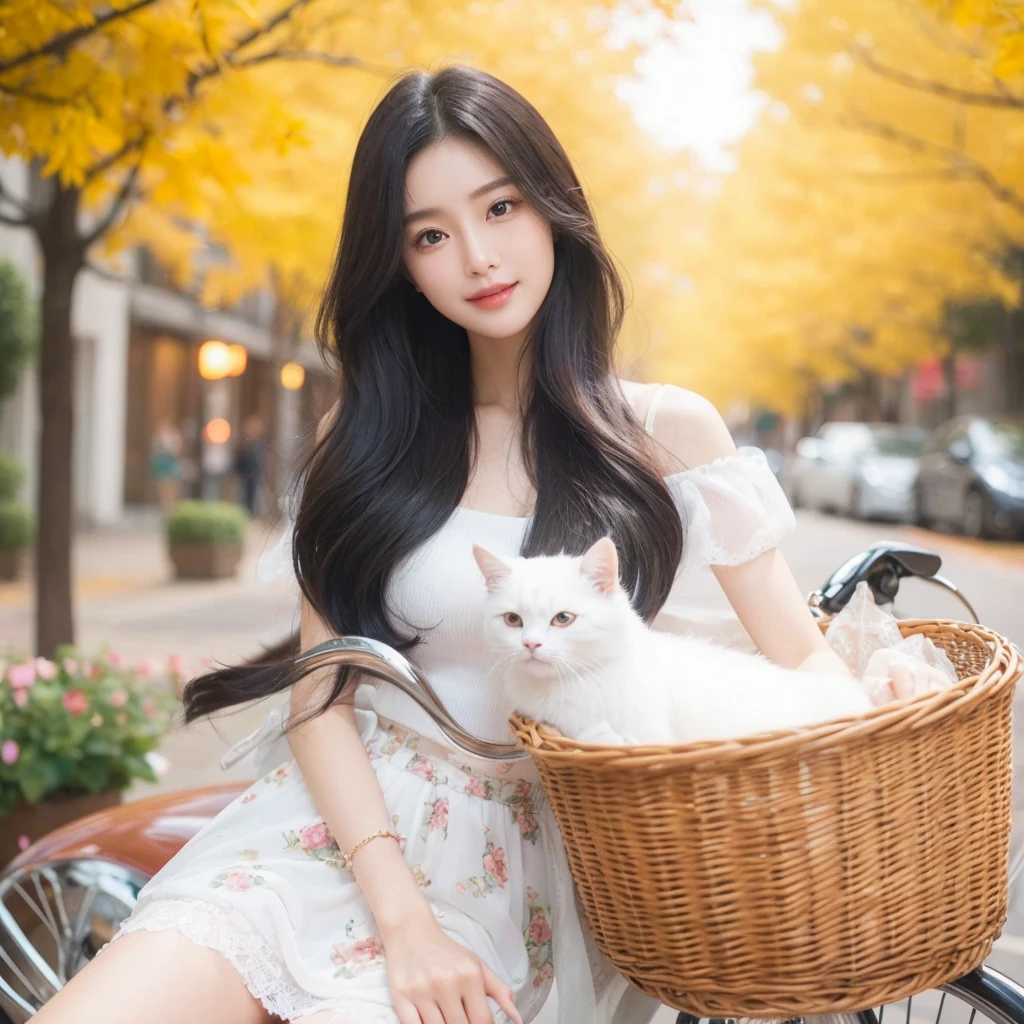 Change background in cute girl