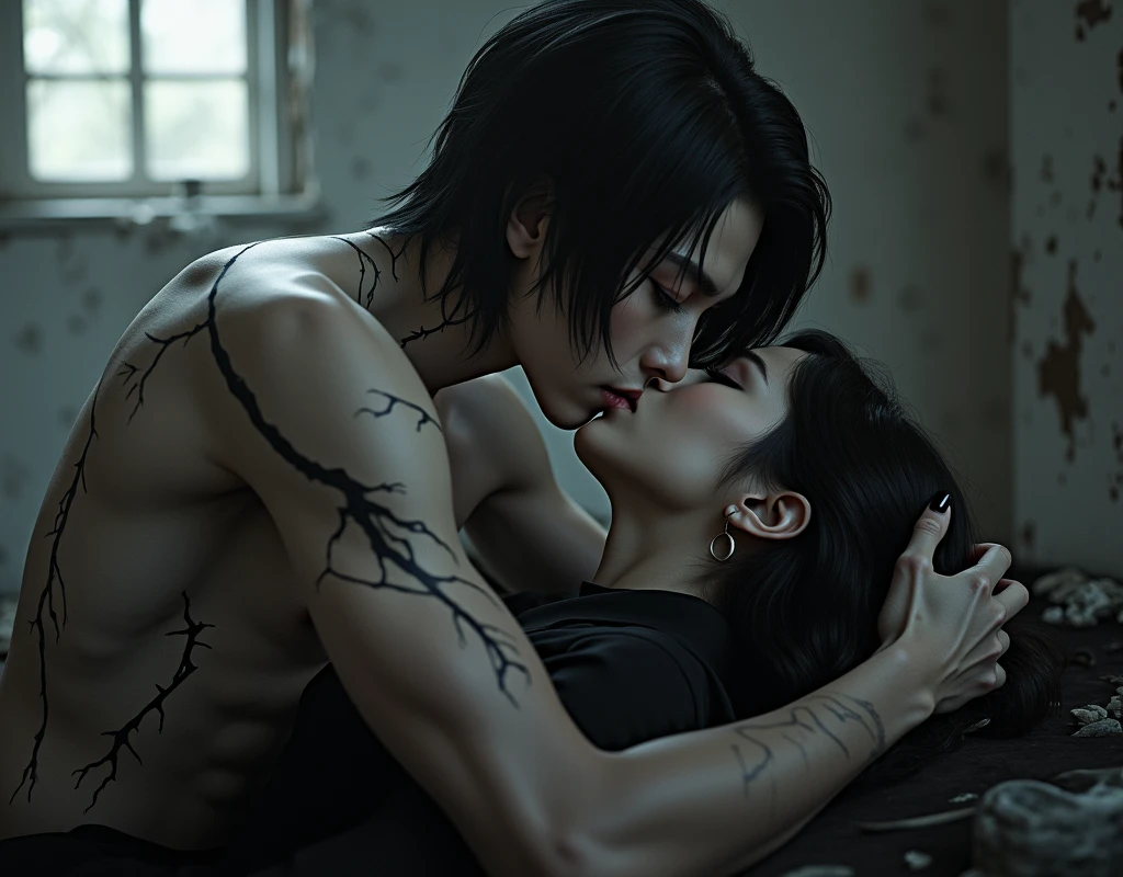 <lyco:44-000011:0.888><lyco:epi_noiseoffset2:1.0>
night, cemetery, neon, neon lights, green&blue neon lighting
2boys, a gothic boys with long hair and tattoos,1girl, punk, detailed face, skin texture, makeup, thin body, tattoos, hetero,penis,sex,kiss,uncensored, nipples,vaginal,closed_eyes,pussy,cum,interlocked_fingers, holding_hands,nude,threesome,multiple_boys,cum_in_pussy,leg_lift, dark studio, darkness
4k, best quality, masterpiece, perfect composition, perfect detail, ultrarealistic, photo-realistic, hyper-realistic, perfect details, hyper-details, cinematic, cinematic lighting, cinematic shadows, dramatic, dramatic shadows, aesthetic, sci-fi, punk style,rfktr_bontrex-150, DeepDarkestV1
