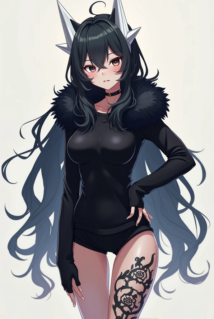 long black hair