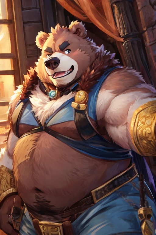 Fat bear beastman&#39;s intense sex