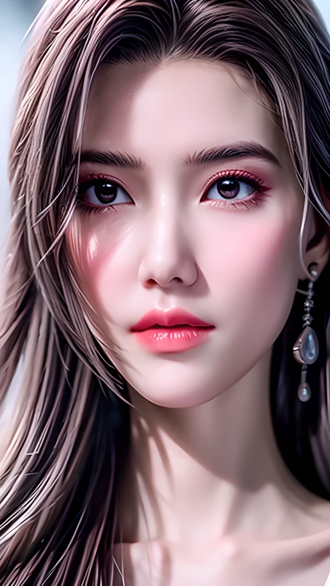 Top CG, Highest image quality, Masterpiece delicate and delicate girl, (185cm beauty), (Slender figure), Imperial sister, Queen temperament, Fair skin, ((Long legs)), Perfect facial features, Bright eyes, posture, Red lips, Beautiful and cold (A major breakthrough)), Beautiful and heroic, Soft and long hair, Sparkling wine, Lace edge, net, Skin visible through perspective, Wearing glasses, Diamond Earrings, Ruby Necklace, (Evening Dress), 8K Image Quality, (Realistic Portraits), Characters fill the screen, (Facial lighting), ((permanent)