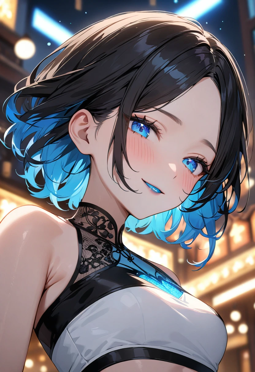 (((((obra-prima))))), (((((melhor qualidade))))), High, ((((1Kei)))), ((((((Ultra-detailed blue hands and eyes)))))), ((((1girl)))), ((Formoso)), ((((((cabelo longo)))))), ((((((((((Formoso sorriso feminino e cativante)))))))))), ((((sozinha)))), ((((((Uma garota com cabelo grisalho longo e olhos azuis)))))), (((fita))), (((franja))), (((鎖骨))), ((((cabelo grisalho)))), ((((((Black knee length skirt)))))), (((faixa de cabelo preta))), (((neck ribbon))), (((cabelo entre os olhos))), ((((middlebreasts)))),((((There is only one person)))), ((((adolescente de 15 anos)))), (((uniforme escolar feminino camisa branca jaqueta preta jaqueta aberta saia preta longa))), ((corpo inteiro anatomicamente correto)), pernas normais, ((usa sapatos pretos)), ((Detailed full scenario)), ((mystery)), ((Tempo tenso)), Postura equilibrada, blush sutil | | | | |, Pingente de cristal BREAK golden hour, (Rim lighting): 1.2, tons quentes, Brilho lunar, sombras suaves, noite, cores vibrantes, painterly effect, dreamy atmosphere BREAK scenic lake, montanhas distantes, salgueiro, calm water, reflection, nuvens iluminadas pela lua, (((Dark scenery and terror))), (((((Vista de corpo inteiro e escenario completamente detalhado))))), (((Lua cheia))), Ultra Detalhado, Arte Oficial, Unity 8k papel de parede, Zentangle, mandala