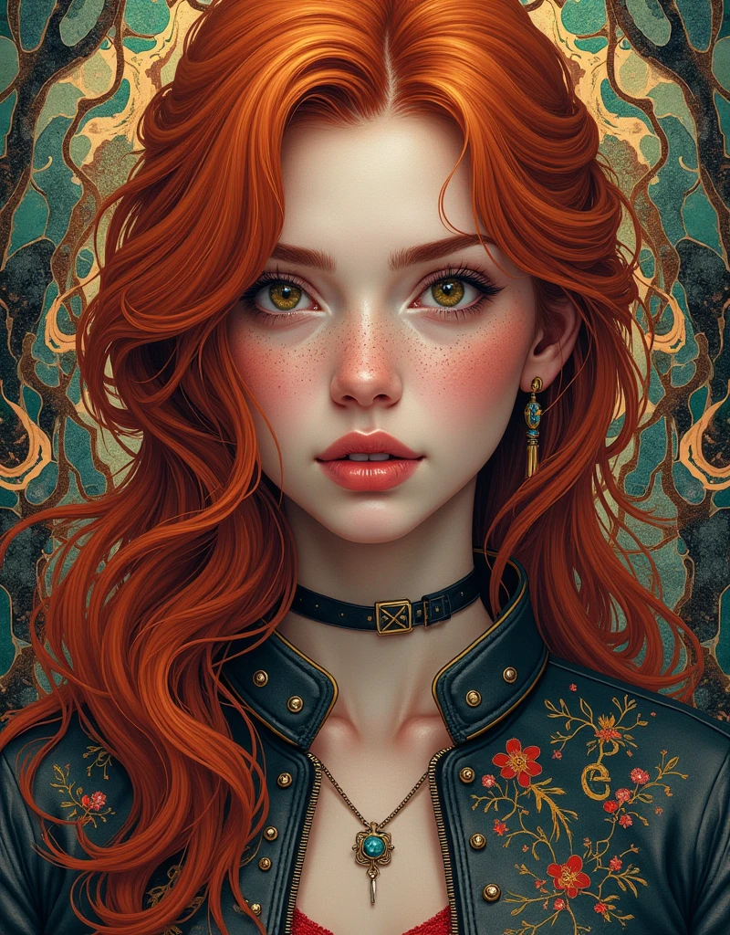 beautiful ginger women in detailed dress at cozy detailed potions shop, air above hair, IPA award wining, masterpiece, RTX maximum