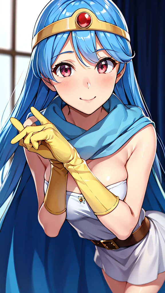 masterpiece,Highest quality, Unreal Engine, Super Resolution, Very detailed,
1 Girl, Waist, thin, (Muscular:0.8)
Round Breasts, Big Breasts, Bold, Part your lips, Observe the audience,
Are standing, sexy pose
Waist shot,Tentacles entangled in chest,,
Simple background anime style, Key Visual,
Light blue hair, Red eyes, Long-haired monk \(dq3\)
,White panties,Tabard Elbow Gloves,(Cameltoe:1.5)、