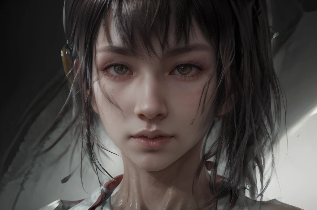 realistic close portrait of msmkazumi,  (cleavage:1.05),dramatic lighting, illustration by Greg rutkowski, yoji shinkawa, 4k, digital art, concept art, trending on artstation