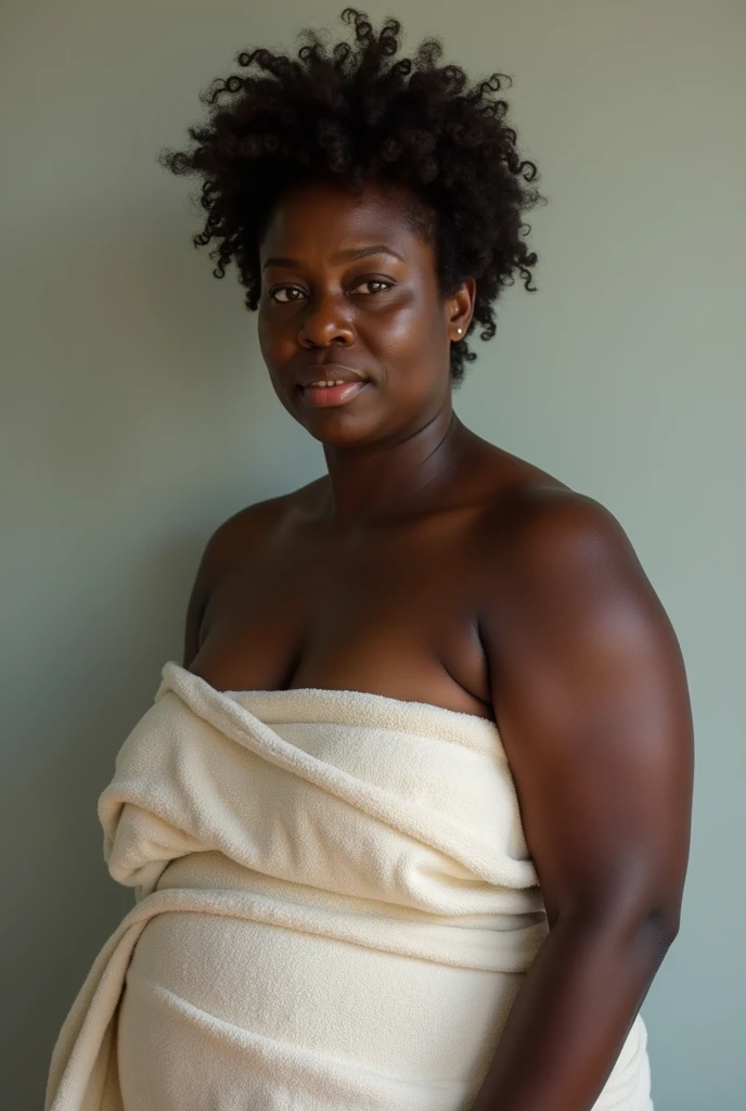 Roxanne Hancock, her name is Shaniqua, high quality, 1 old woman, ((50-year-old pear shaped body black woman)), ((50 years old)), (((pear shaped body 1.9))), ((thick thighs)), ((wrinkled body)), ((((old body)))), ((short curly hair)), (((no make up))), she is nude, POSE: standing, seductive, alluring BACKGROUND: indoor: kitchen, ((realistic vagina))