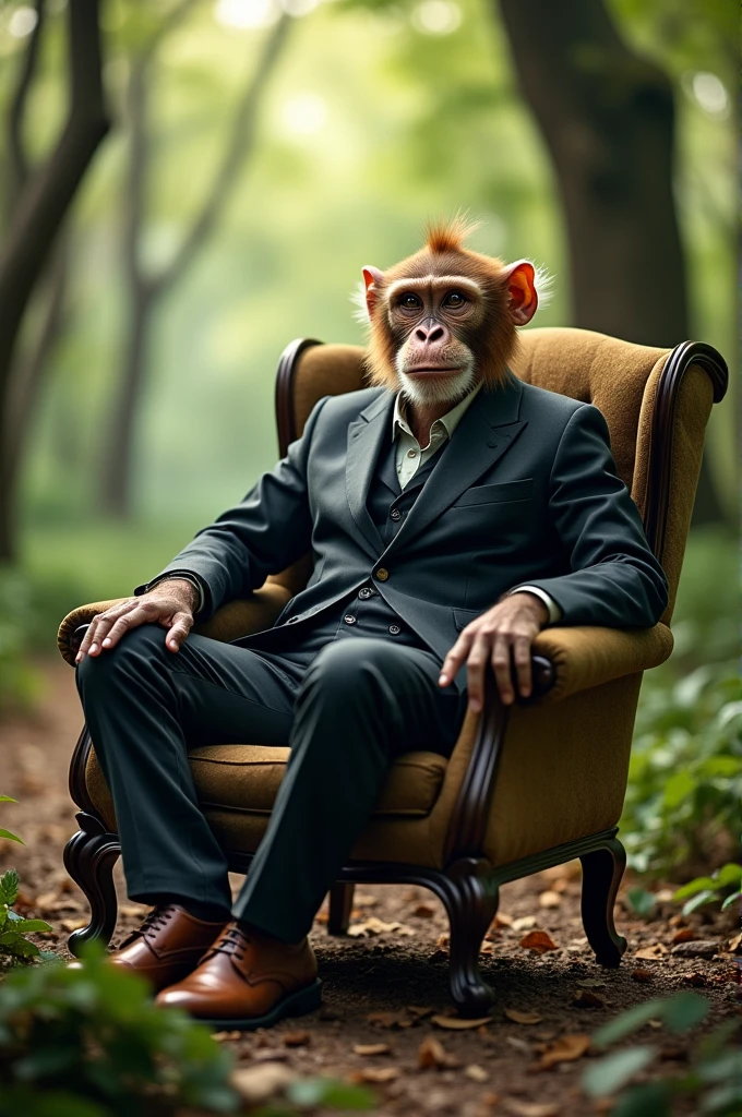 Monkey wearing suit