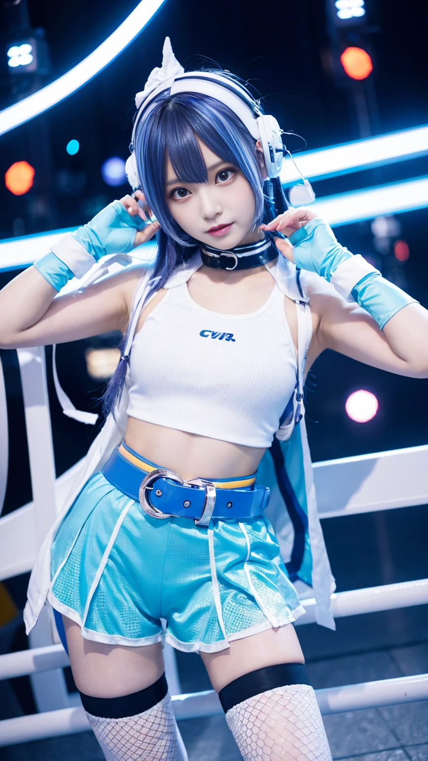 (((((7 avatar shot)))), Silver Wolf, Masterpiece, Best Quality, Ultra Detailed, Extremely Detailed 16k CG Wallpaper, Beautiful Face, (Silver Wolf in Esports Room), (Perfect Beautiful Curved Figure), Seated, Rainbow Color Jewel Eyes, Wearing Resin Hologram Sports Bra, Crop Top Drape, Mini Pleated Skirt, Bell Collar, Logo, Impotence, Contour Light, Concert, Neon Sign, Audio, Bell Collar, Esports Headset, Computer, Esports Room, Play Games, White Interior Through Red Skin, holographic projection, flat sphere, graffiti logo, highly detailed tattoo_,
Authoring information