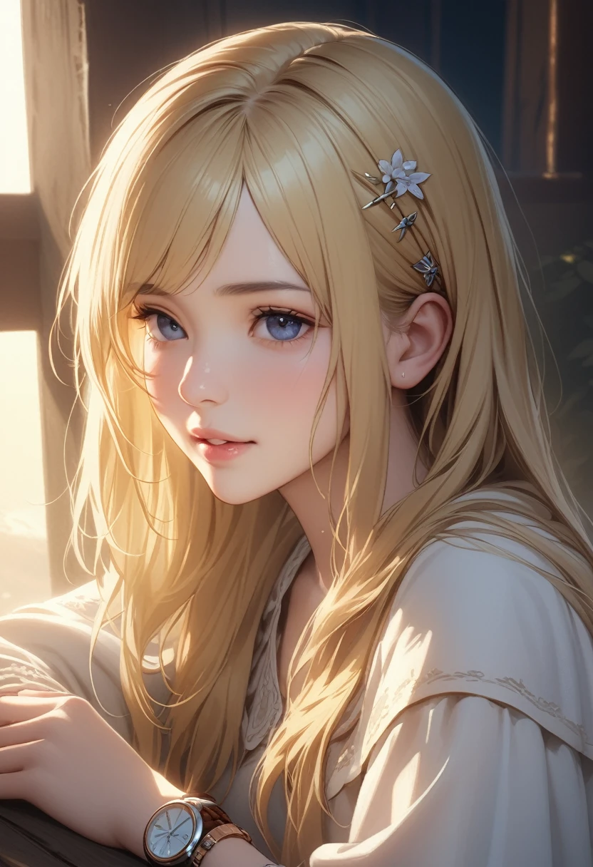 NSFW,(random porn poses:1.5),from below,(movie-like scene,fantasy art,best image quality,hyperrealistic portrait,(8k),Super realistic,最high quality,high quality,High resolution,high qualityな質感,high detail,beautiful,Detailed,Highly detailed CG,detailed texture,realistic facial expression,masterpiece,before,dynamic,bold),highly detailed skin,(curve,),beautiful胸,(big breasts:1.2),white skin,pointed chest,erect nipples,(super thin hair),(super soft hair),(ultra straight hair),long flowing bangs,very light coppery amber hair,hair above one eye,(dressed:1.5),school uniform