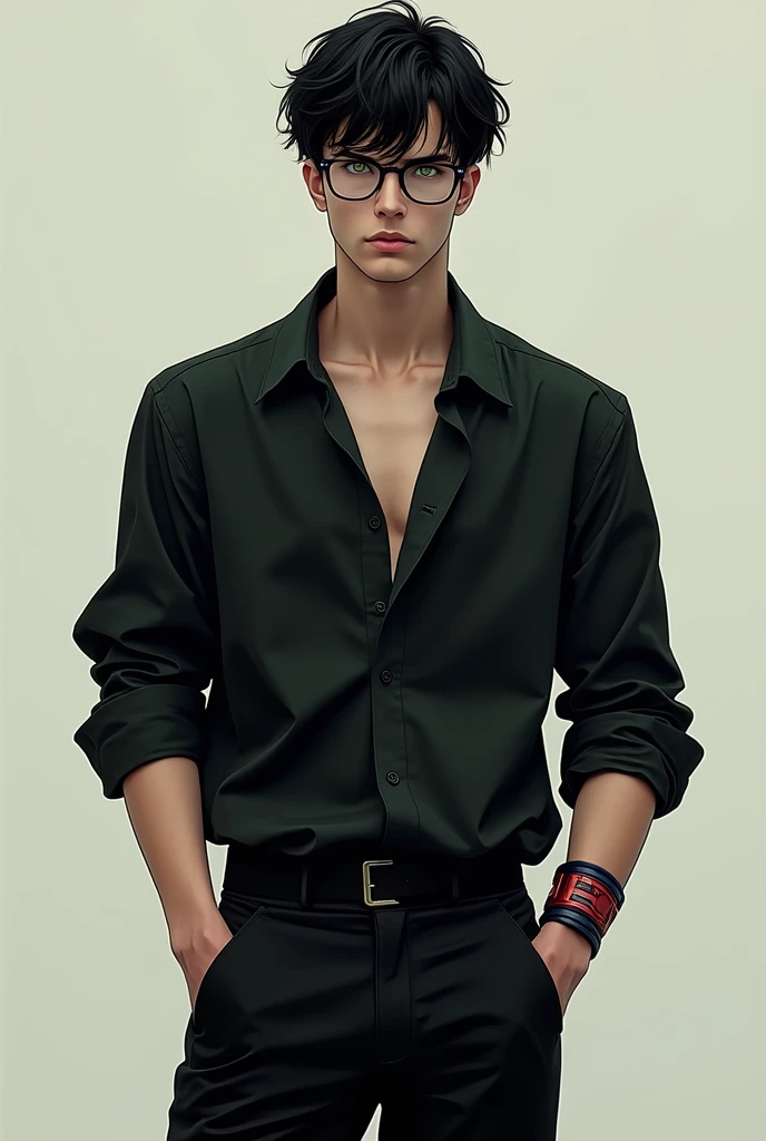 Boy wearing see through shirt