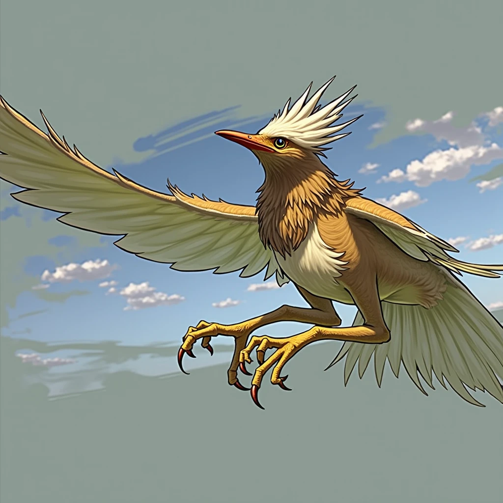 ultra-detailed, masterpiece, masterwork, high quality, best quality, hdr, (nature, japanese style), nsfw, male, solo, avian, chibi, (nude), (white little body crow), (long silver hair, beak, detailed yellow eyes, tsurime), horn, dynamic angle, (micropenis, foreskin, perfect balls), Hands and wings in one piece, cross your arms