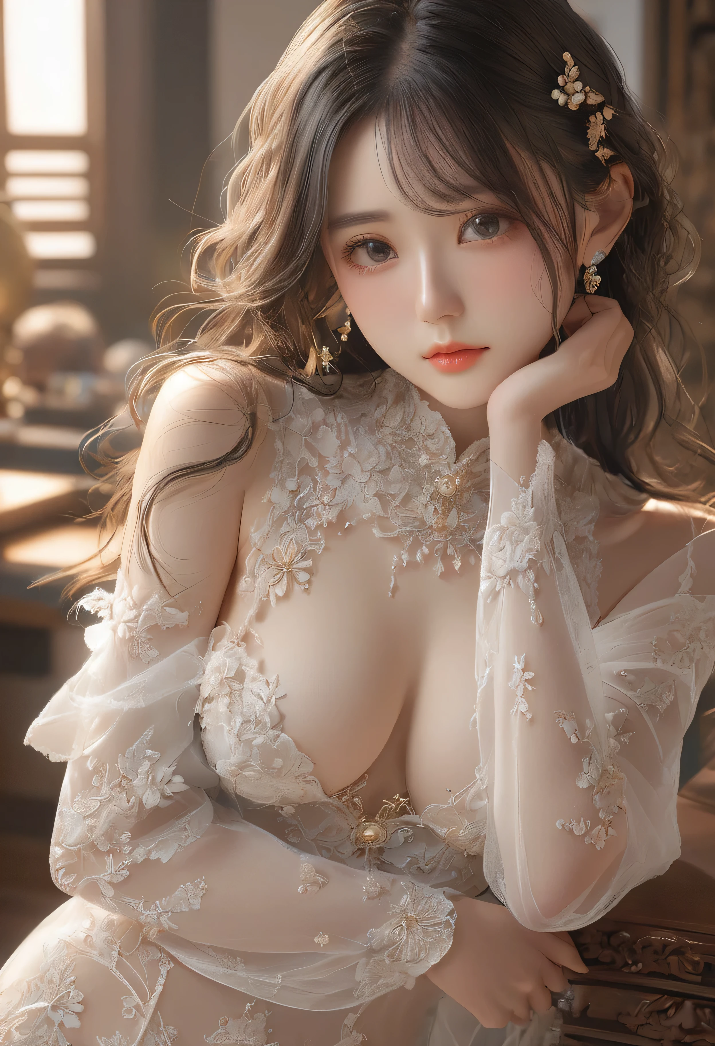 (Best Quality, 8K, 32K, masterpiece, 1.2)))),{{solo}},((nsfw:1.5)),{{{Model: GirlfriendMix_v1:1.5}}},((perfect beautiful face:1.5)),   in love hotel, wearing night dress, netorare, netorare face, spreading pussy with fingers, embarrassed, high quality of vagina, vivid pussy,((a lot of public hairs:1.1)),