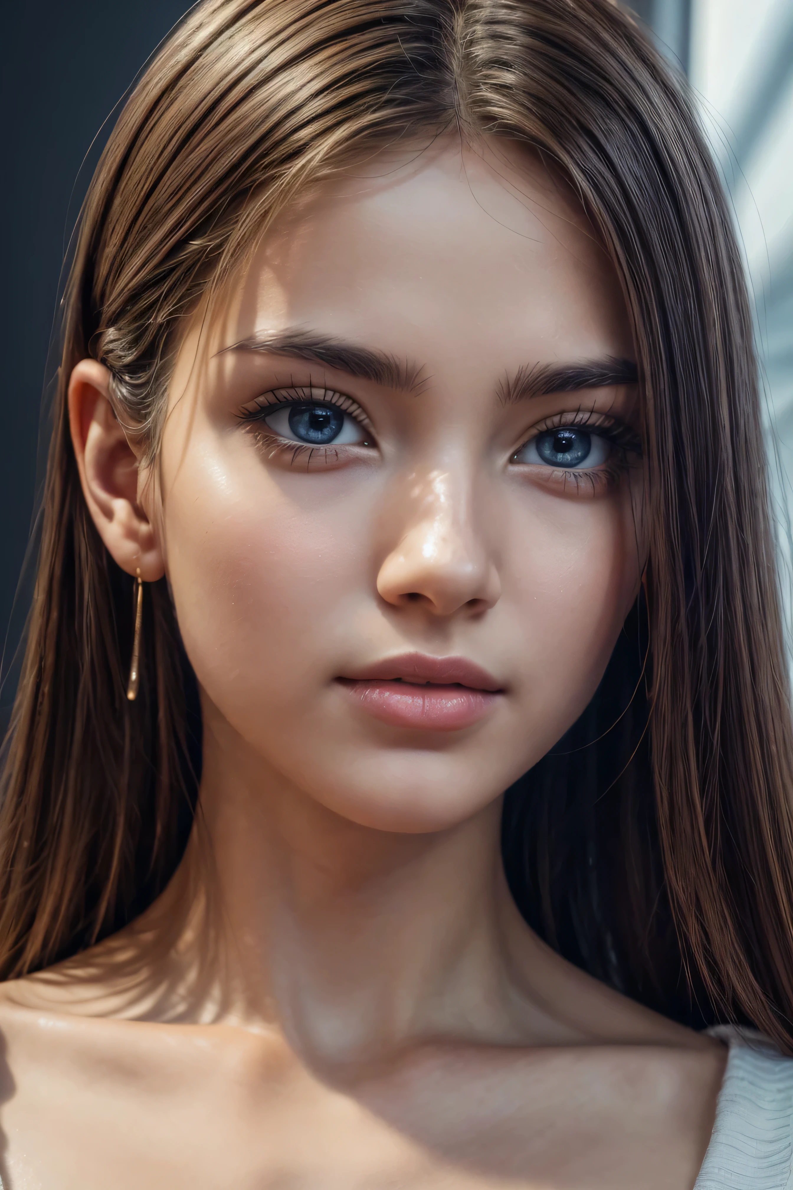 RAW photo, (highest quality, Masterpiece :1.2), (Complex Detail :1.4), (Photo :1.4), Octane render, Super detailed complex 3D render, Edge Light, Vivid Detail, Super Detail, (Ultra HD, HD CG unified 8K wallpaper, physics-based render), realistic skin texture, Detailed face, Beautiful detailed eyes, very detailed CG Unity 16k wallpaper, compensation, (detailed background :1.2), collarbone (large), realistic eyes and facial details, full lips, lip hooks, (compensation), 1 Russian girl, soft buff hair, with the front facing the audience, looking at the camera with a confident expression