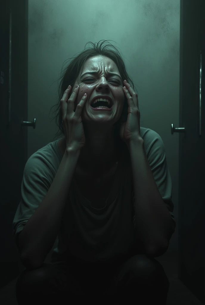 a woman shouting in bed, demon emerging from wall, 35mm, Holga 120N, face out of focus, light leaks, black and white, highres, 8k, cinematic, realistic, chiaroscuro, dramatic lighting, moody, somber, mysterious, unsettling, horror, paranormal, surreal, dark fantasy